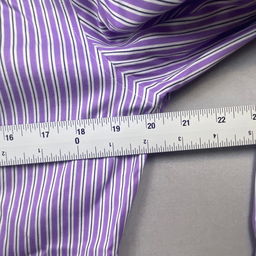 Brooks Brothers Womens Purple Striped Non-Iron Fitted Stretch Shirt Size 10 - Picture 9 of 16